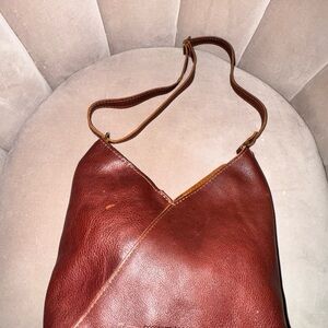 Chic Brown Leather Shoulder Bag